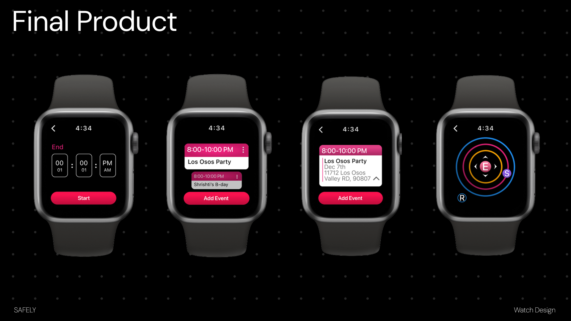 Safely final product tracking screens